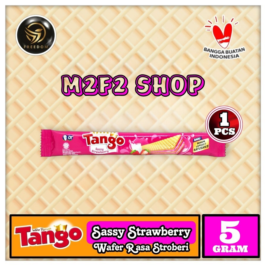 

Tango Wafer Sassy Strawberry Stick | Krim Stroberi Susu Stik - 5 gr (Kemasan Satuan)