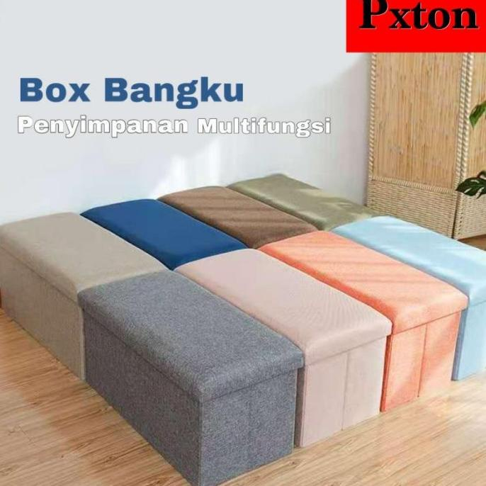 Storage Box Kursi Penyimpanan Serbaguna Organizer Box Kursi Box Lipat