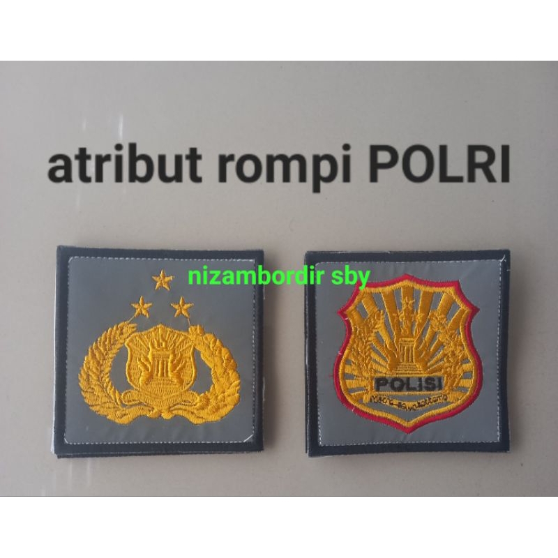 logo tribrata & logo polri dasaran kain posfor kain menyala