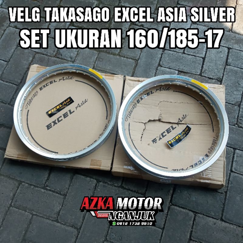 Velg Takasago Excel Asia 160 185 ring 17 Silver
