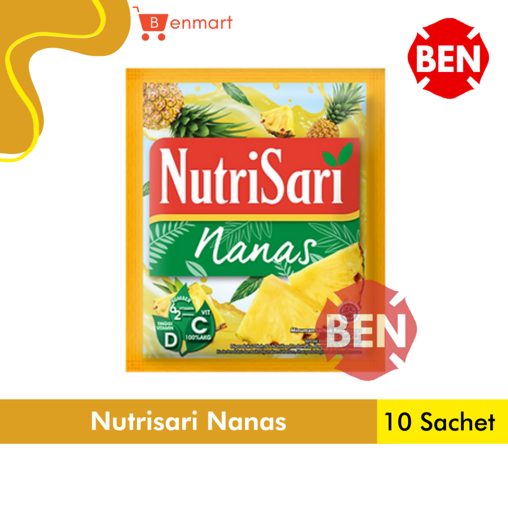 

Nutrisari Nanas 1 Renceng 10 Pcs Sachet - Nutri Sari Pineapple Dus Pak