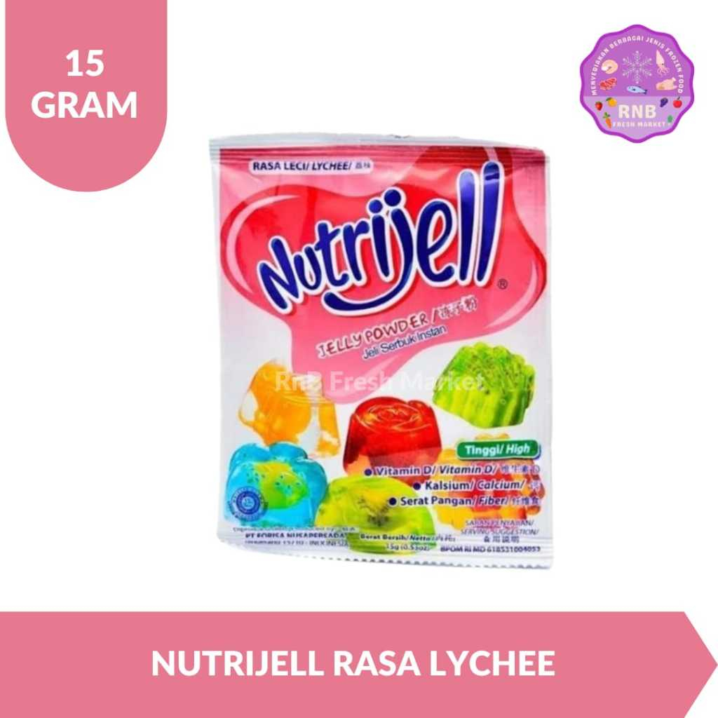 

Nutrijell Rasa Lychee Netto 15 Gram