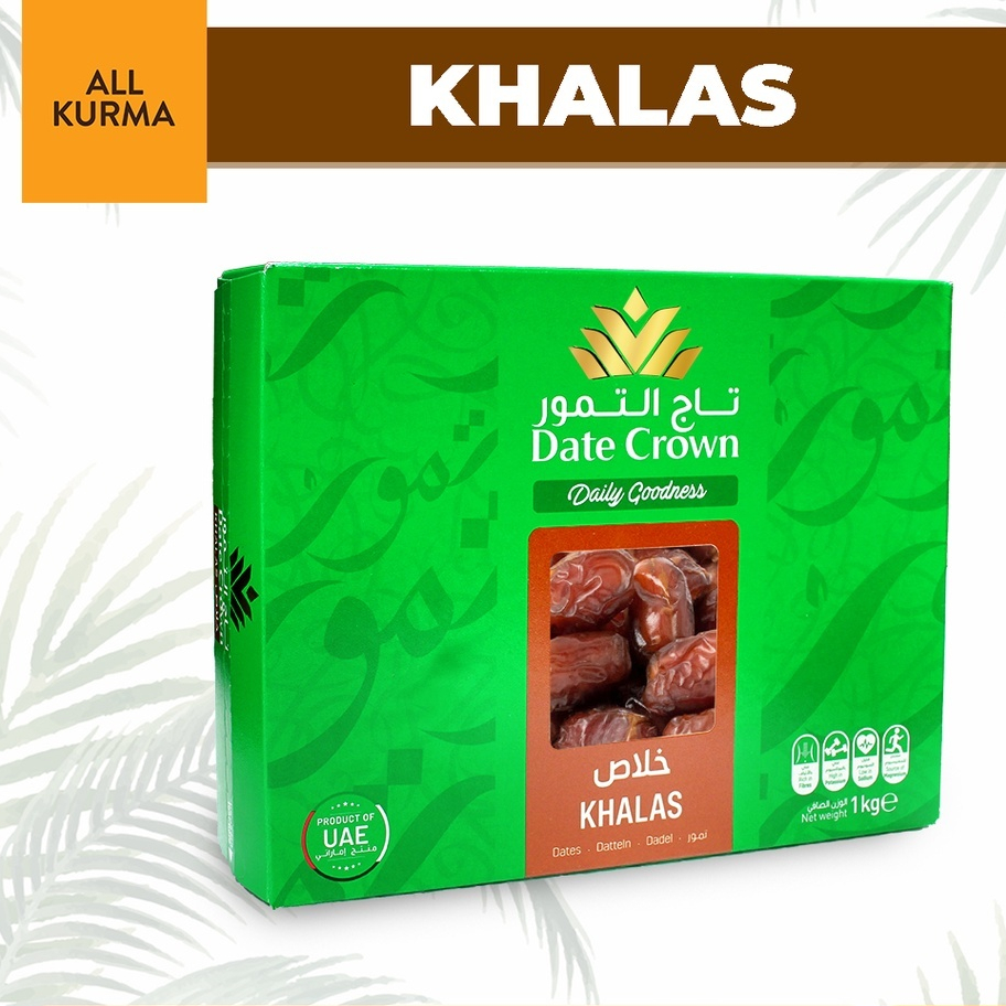 

Date Crown Kurma Khalas (1kg) dari UAE in Box