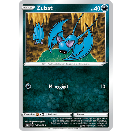POKEMON TCG INDONESIA ZUBAT S10A 041/071
