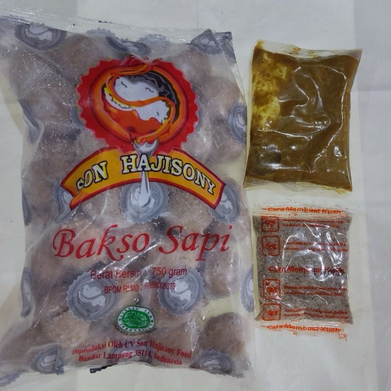 

Paket Bakso Son Hajisony Lampung + Sambal