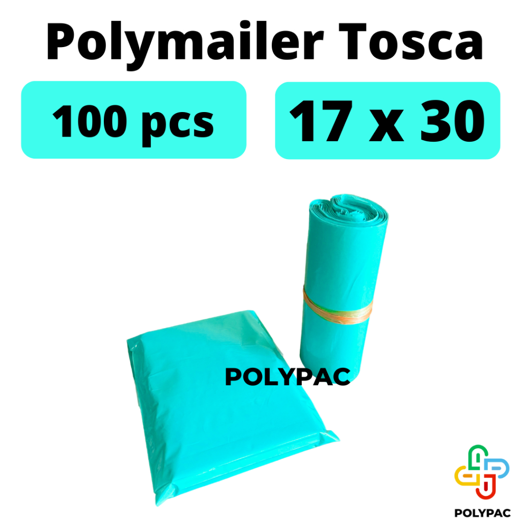 

Polymailer Tosca [17x30] isi 100 pcs - Polymailer Lem Warna Hijau Tosca Biru Tosca Toska