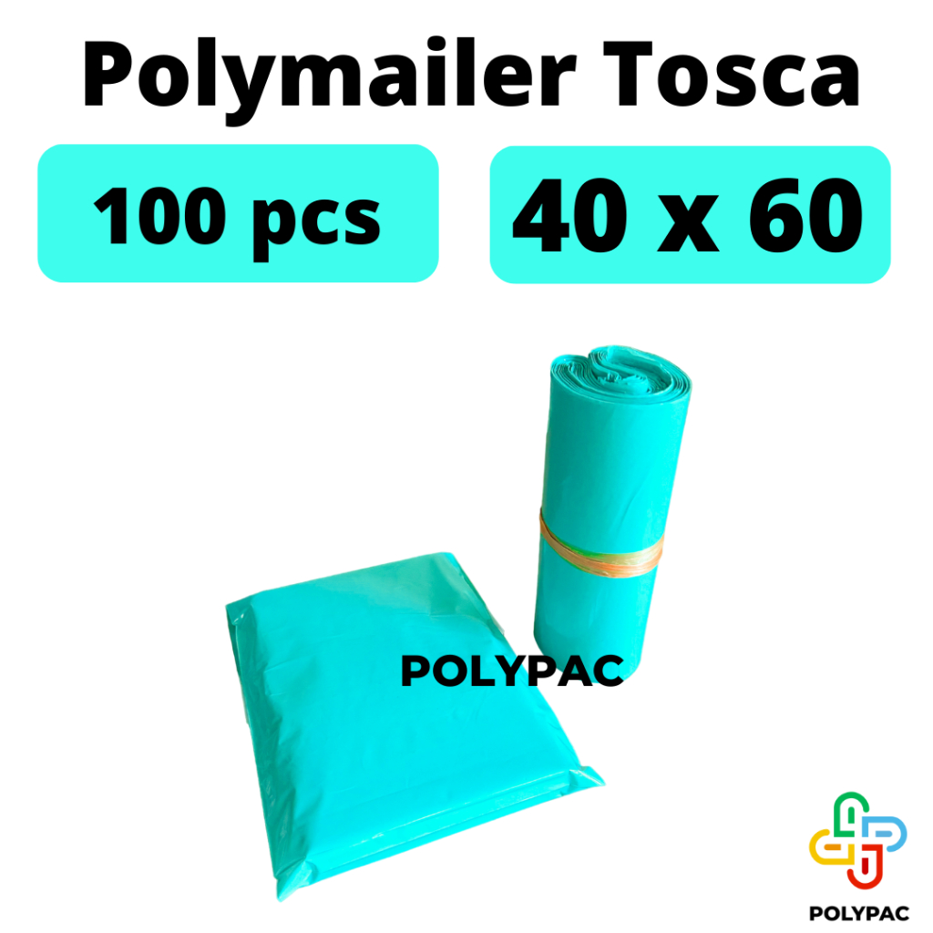 

Polymailer Tosca [40x60] isi 100 pcs - Polymailer Lem Warna Hijau Tosca Biru Tosca Toska