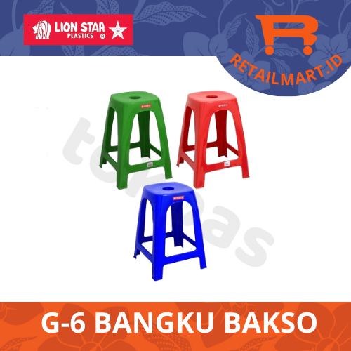 LION STAR G-6 BANGKU / KURSI BASO TINGGI PLASTIK BAHAN TEBAL