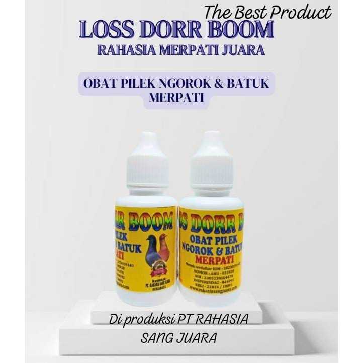 LOSS DORR BOOM Obat Pilek Ngorok & Batuk Burung Merpati RAHASIA SANG JUARA cair 30ml