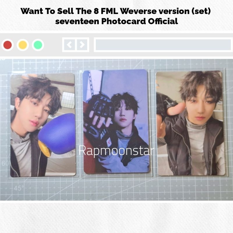 [Baca Deskripsi] Photocard The 8 FML Weverse version (set) seventeen (Scoups, Jeonghan, Joshua, Jun,