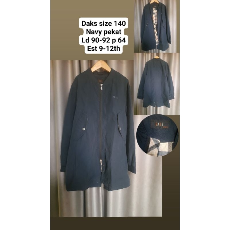 jaket parka anak DAKS navy pekat unisex