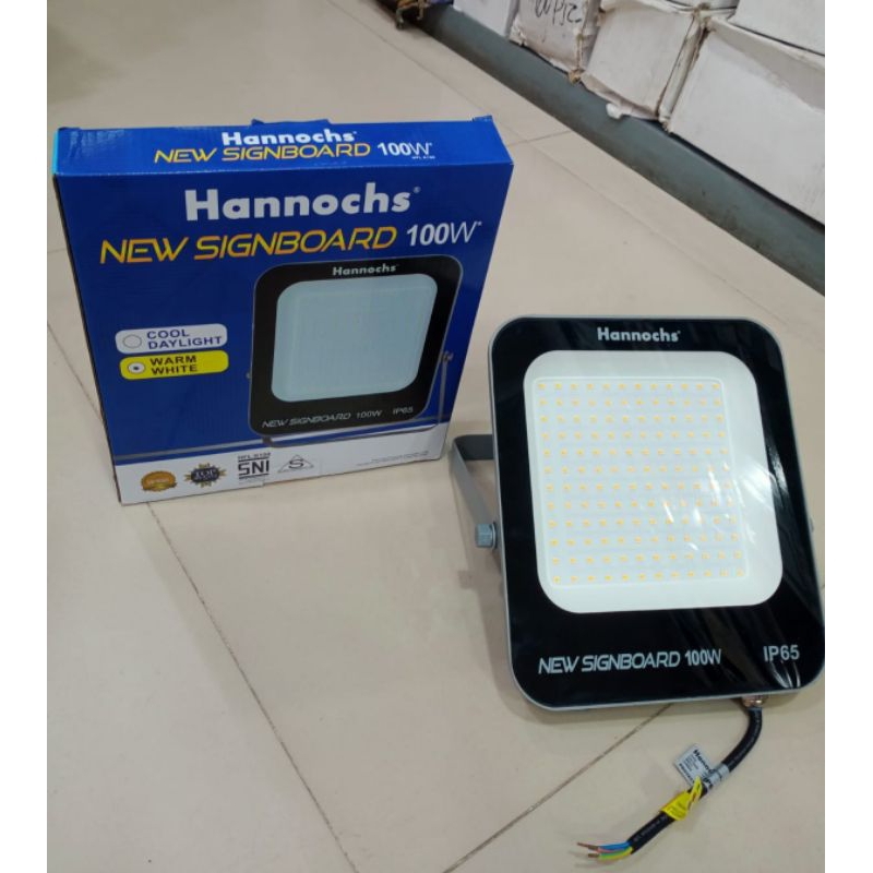 Lampu sorot LED Hannochs 100watt signboard New