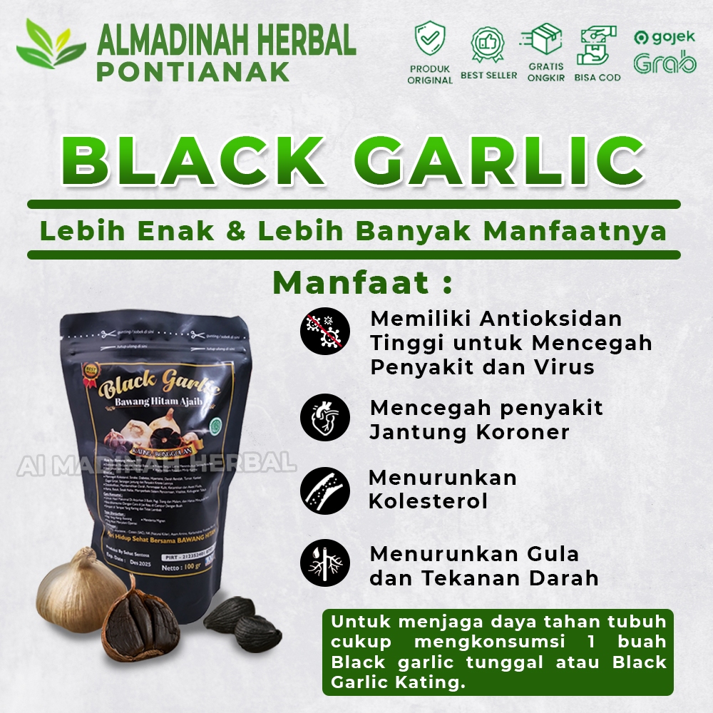 

BLACK GARLIC BAWANG HITAM AJAIB KATINGAN/ BONGGOLAN 100gram