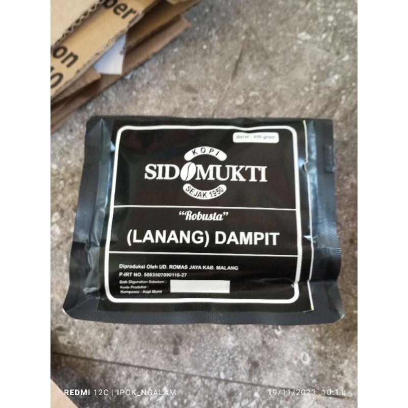 

100% Sidomukti robusta Lanang Dampit 250g