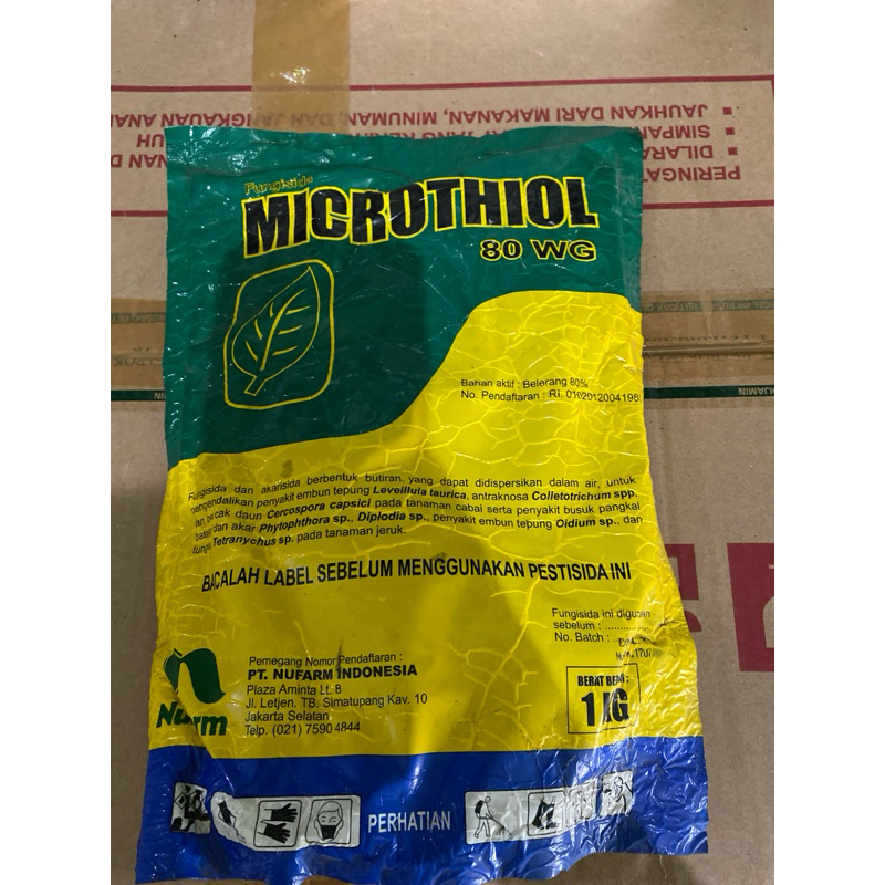 Belerang microthiol 80WG kemasan 1kg belerang 80%