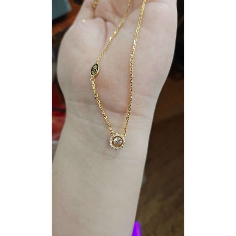 kalung dancing stone ivan gunawan gold bulat mewah emas asli 375 igun