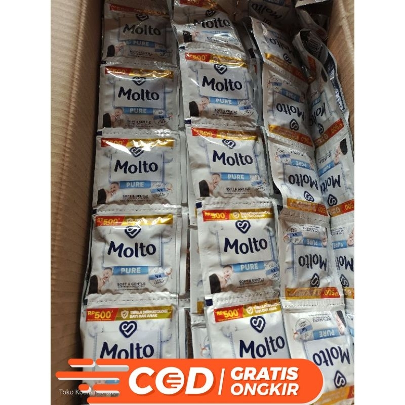 	 36 SACHET MOLTO PURE PEWANGI & PELEMBUT PAKAIAN 500/9ml	