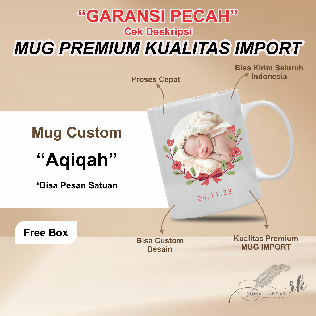 Mug Custom Mug Hampers Aqiqah Keramik Murah