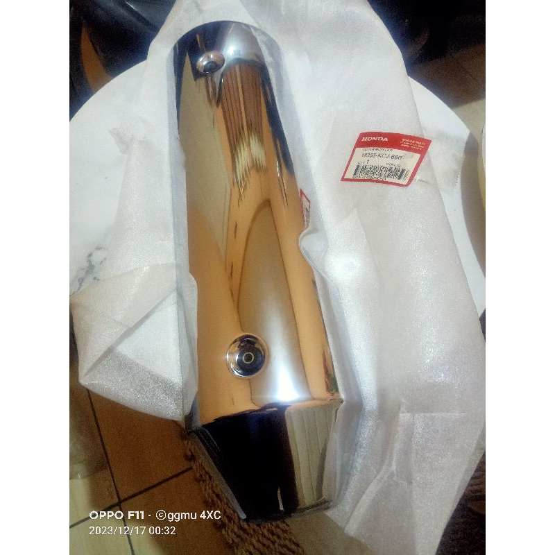 cover knalpot tameng knalpot muffler honda tiger revo tirev awal 18355-kcj-660 original ahm honda