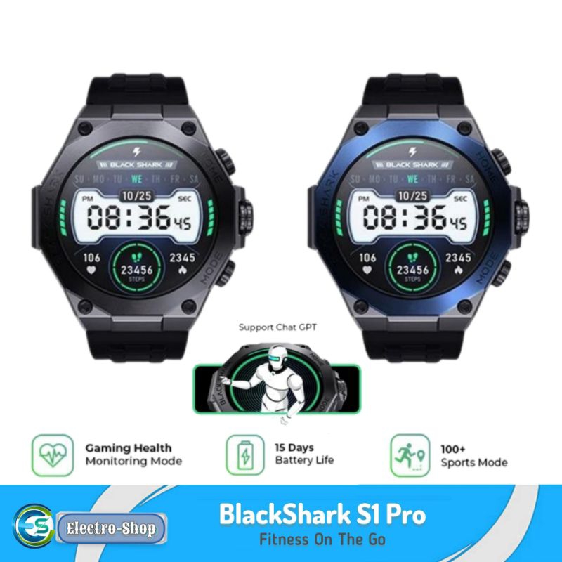 Black Shark S1 PRO Smart Watch IP68 ENC Active Smartwatch BlackShark Bluetooth call