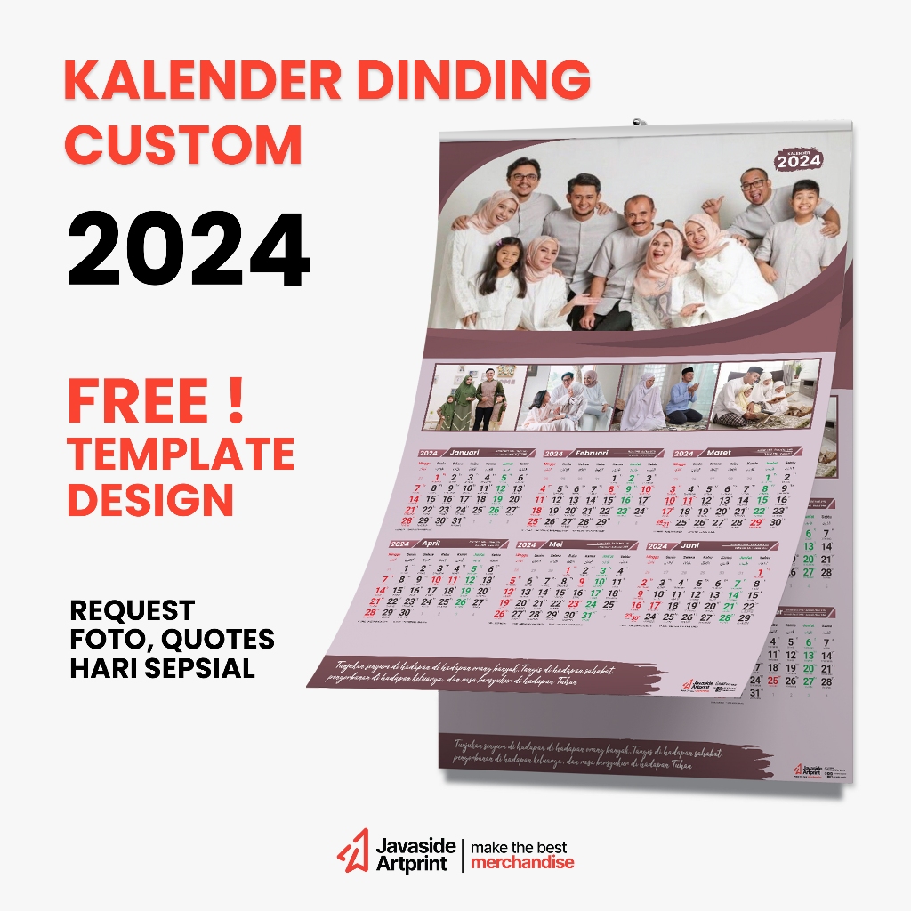 

KALENDER DINDING 2024 - KALENDER CUSTOM FOTO - JAVASIDE ARTPRINT
