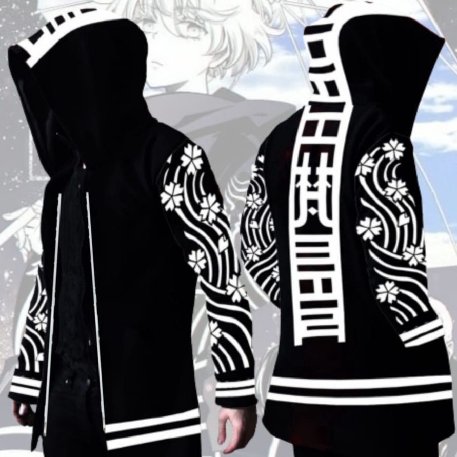 TERMURAH Jaket Jubah Jumbo Sweater Anime Tokyo Revengers Brahman Kawaragi Senju Cosplay Zipper Hoodi