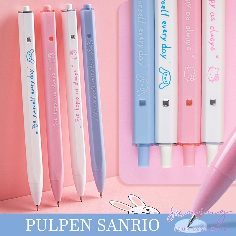 

Pulpen Retractable Gelpen Pena Sanrio 0.5 Hitam lucu-Suning Mall