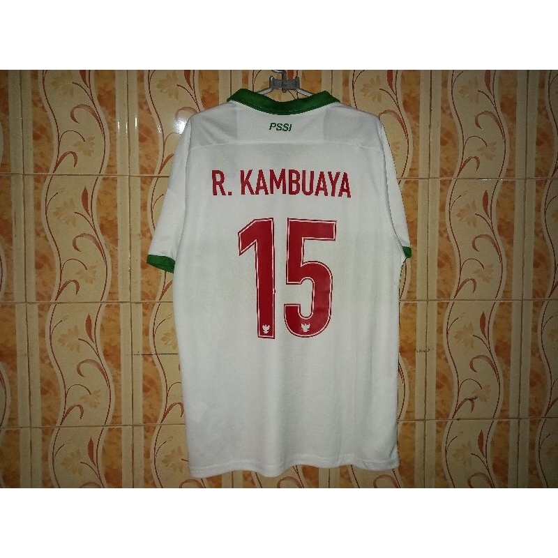 JERSEY INDONESIA AWAY 2020/2021 NAMESET R. KAMBUAYA 15