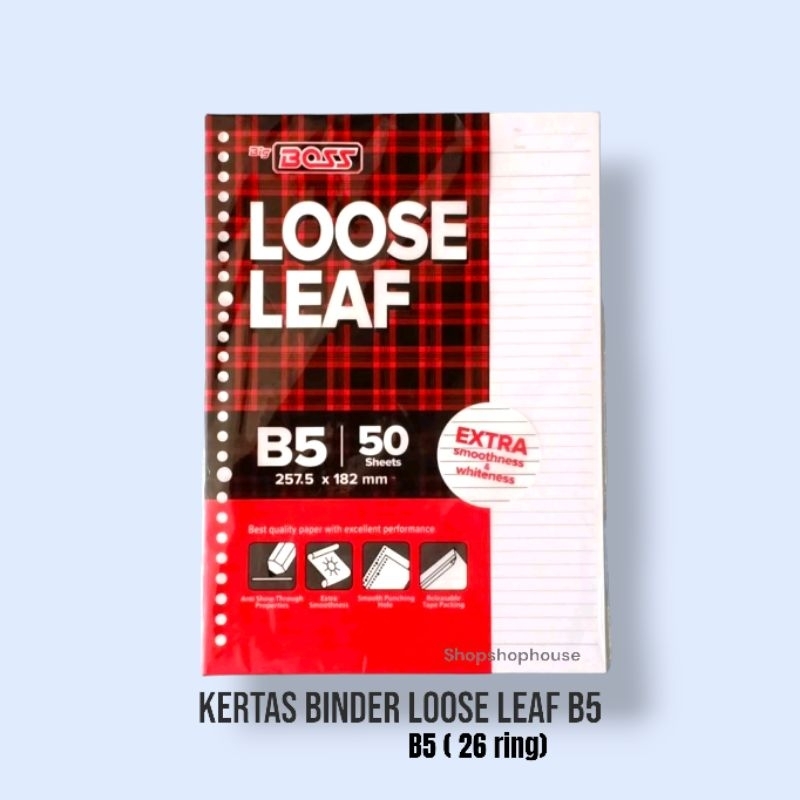 

kertas binder loose leaf B5 / refill isi ulang loose leaf B5