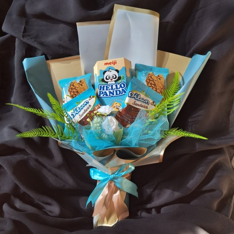 

BUKET MAKANAN / SNACK BUKET / HADIAH ULANG TAHUN / BOUQUET BLUE / BUKET MURAH / BUCKET / BOUQUET SNACK / BUKET SNACK
