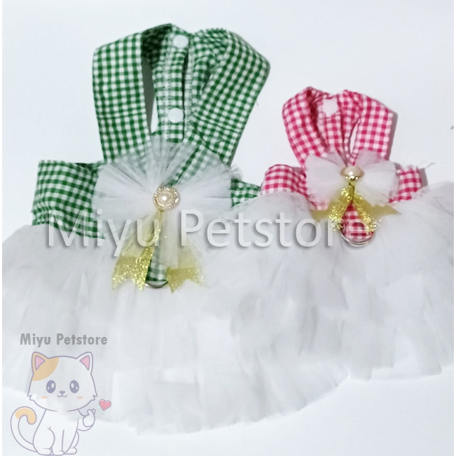Baju Rompi Kucing Gaun Kucing Dapat Tali Dress Anjing Anak Anjing Baju Kucing Kelinci Harness Anak K