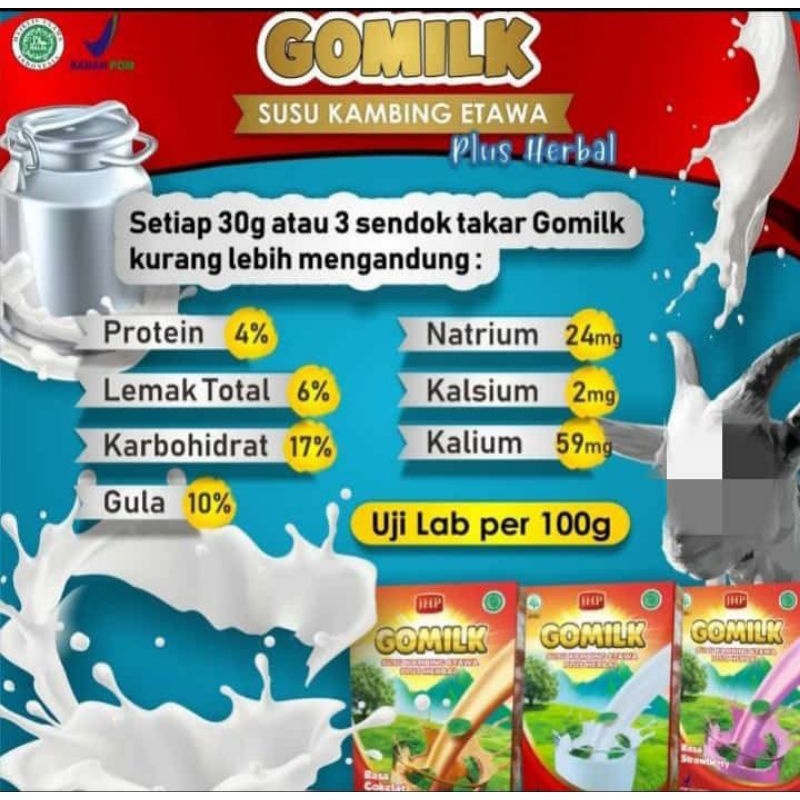 

Susu Kambing Etawa Gomilk Untuk Anak Rasa Coklat,Ori,Strawbery