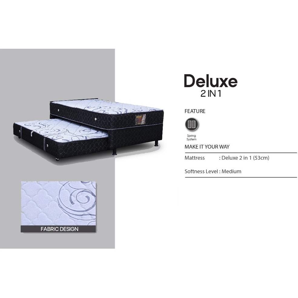 Central Kasur Spring Bed 2 in 1 Deluxe - Tanpa Sandaran