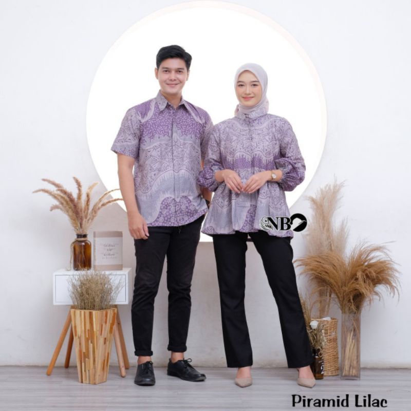 Batik cauple modern blouse batik kerja kantor wanita kekinian seragam kerja