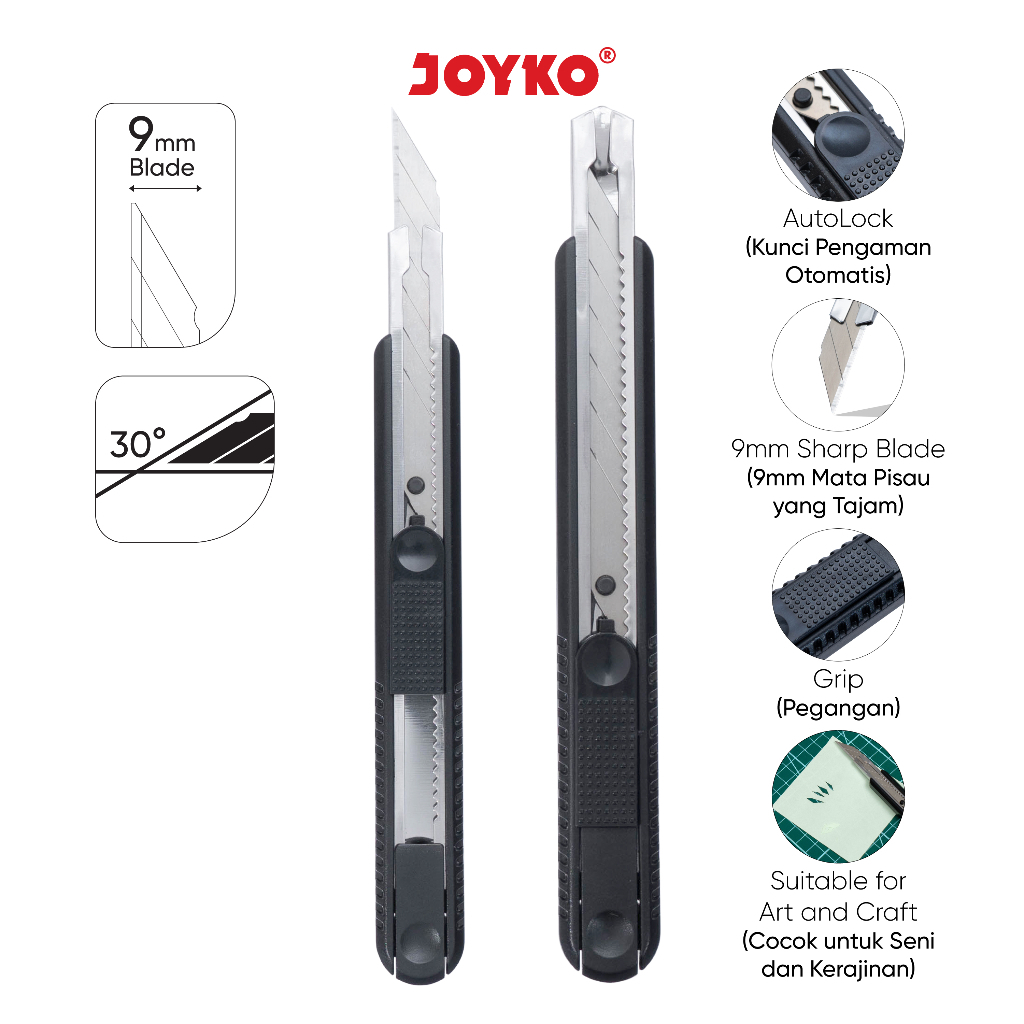 

Cutter Kecil Joyko CU-0511 / Cutter Pisau Pemotong Premium Joyko CU-0511