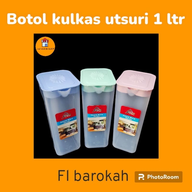 cooljug utsuri/botol kulkas/botol kulkas 1liter/botol kulkas segi/botol bening/botol air/botol 1 lit