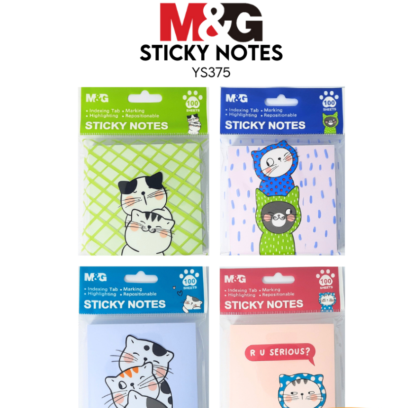 

TBMO M&G STICKY NOTES SO MANY CATS 3X3 COLOR 100S 76X76MM / Sticky Note