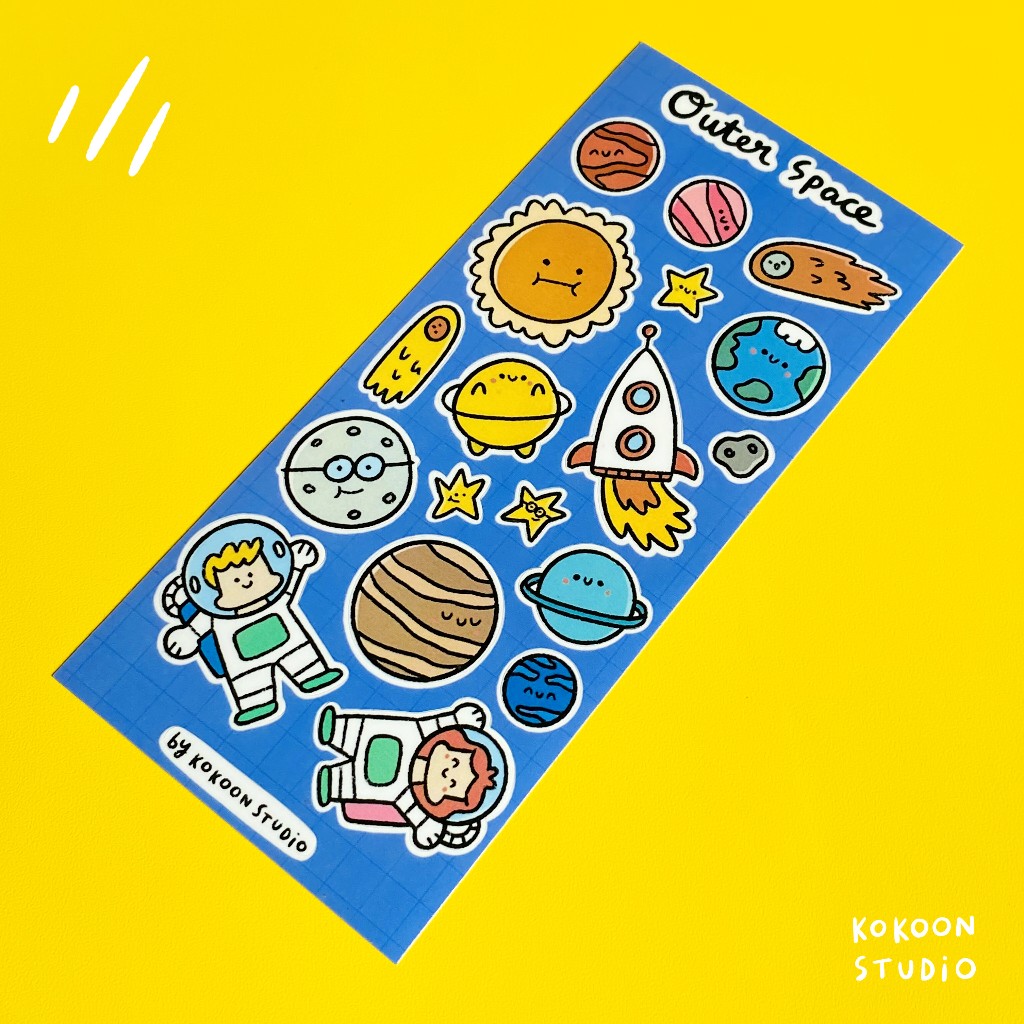 

Outer Space Vinyl Glossy with Matte Laminated Finish Sticker Sheet