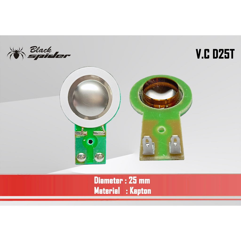 Spull Diameter 25mm  - Voice Coil BS D25T Voice Coil Black Spider