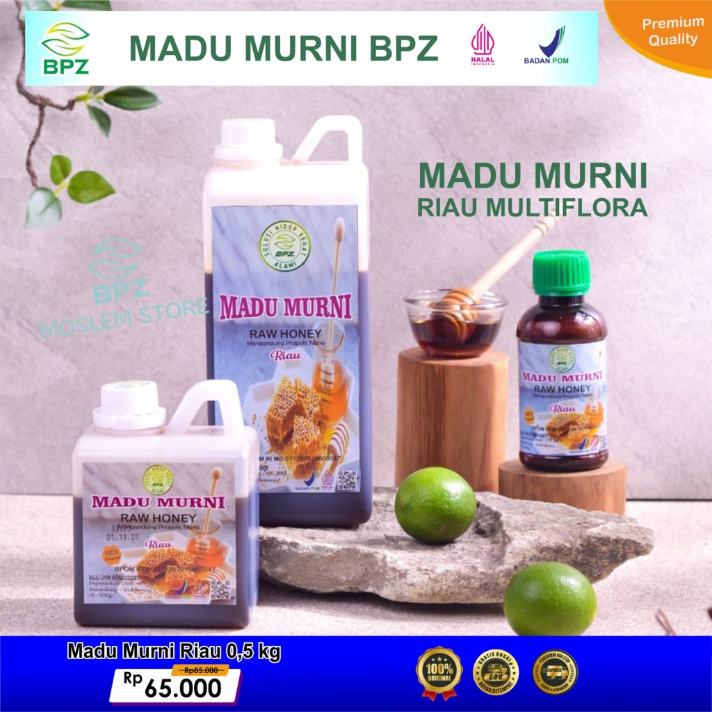 

Madu Murni Riau Multiflora BPZ kemasan 500 gram