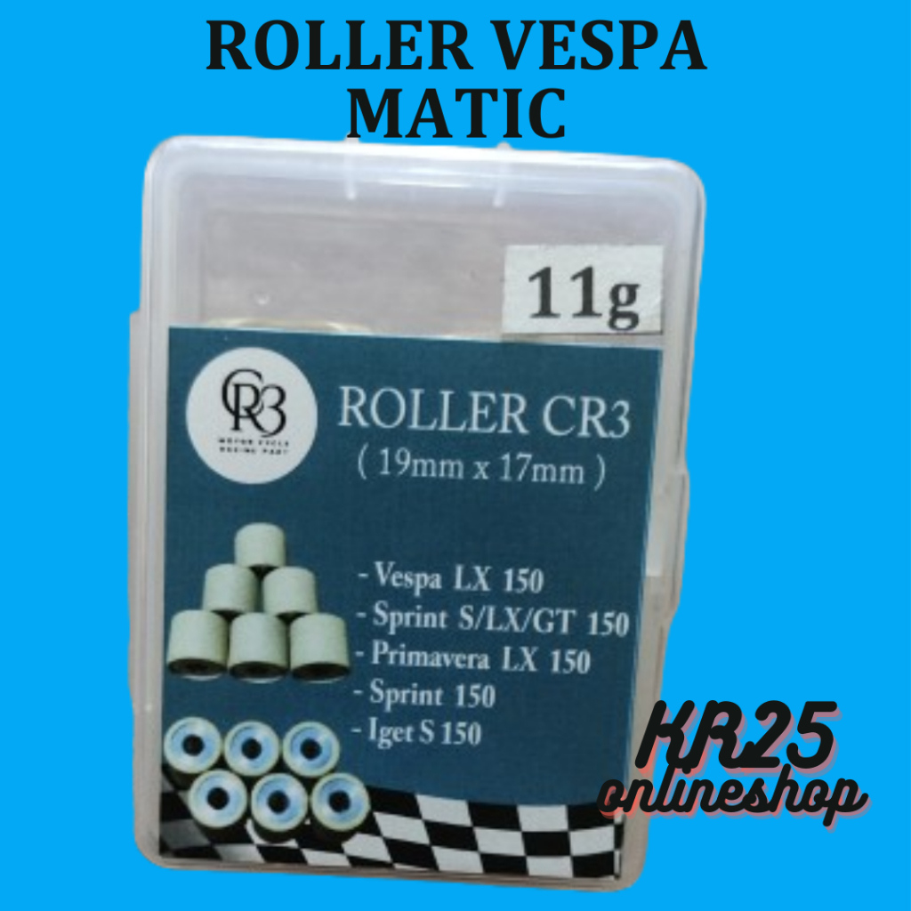 ROLER ROLLER VESPA MATIC CR3 SPRINT LX PRIMAVERA Iget S150 3V 2V  11gram