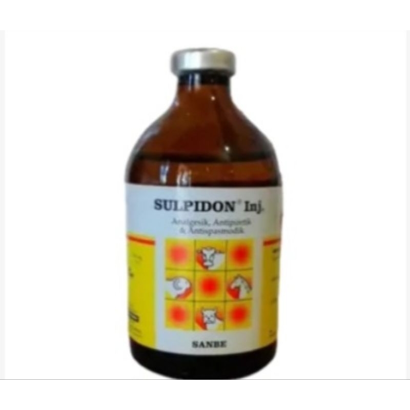 Sulpidon 100ml inj obat penurun panas, anti nyeri sapi, anjing