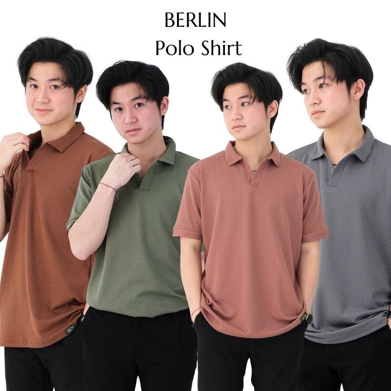 SVN Berlin Polo Shirt Kaos Polo Knit Premium Kaos Kerah Pria