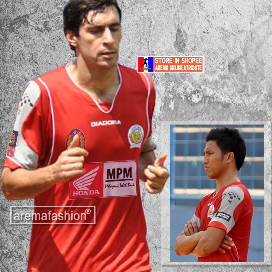 LOGO BORDIR Kaos Arema Jersey Arema 2010 Away Merah (dryfit) aremafashion