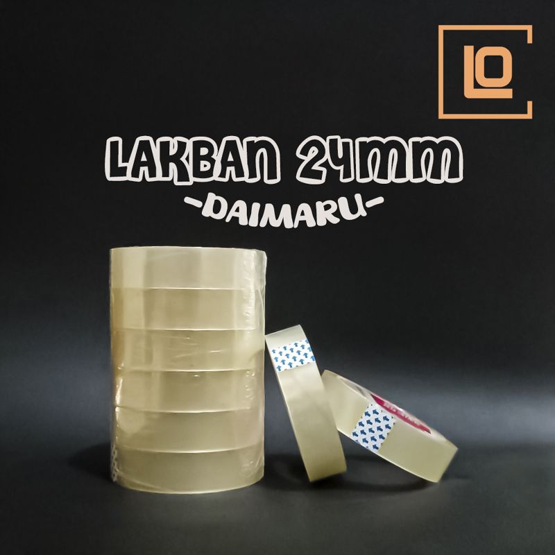 

Lakban / Solasi Bening Transparan 1 Inch / 24MM x 72Yard Merk Daimaru