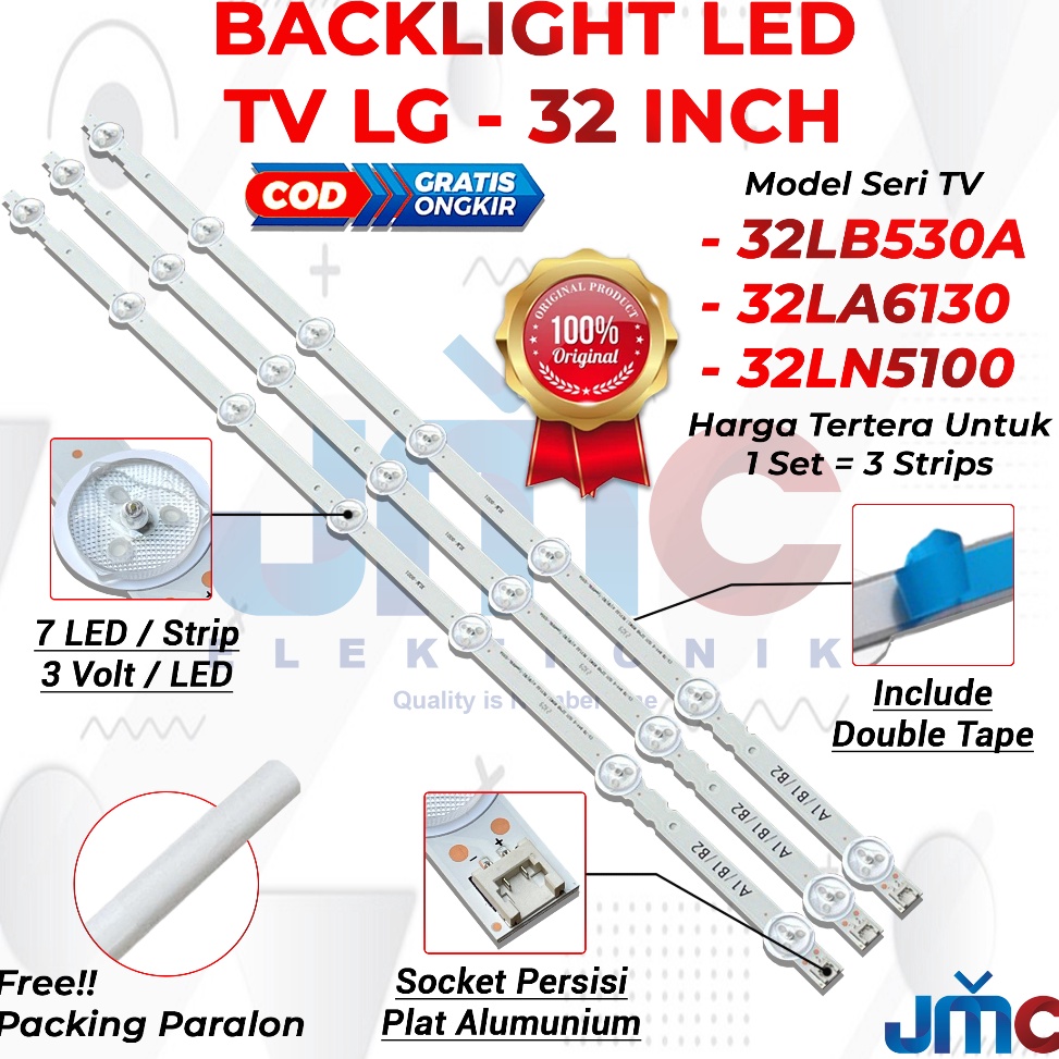 BACKLIGHT TV LG 32LB53A 32LA613 32LB53 32LN549C  TABTIYLJD 32LN51TAATIYLJD LAMPU LED BL 32IN 32 INC 