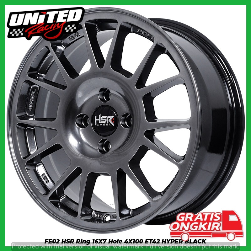 VELG MOBIL RALLY LOOK RING 16 HSR FE02 HYPER BLACK R16