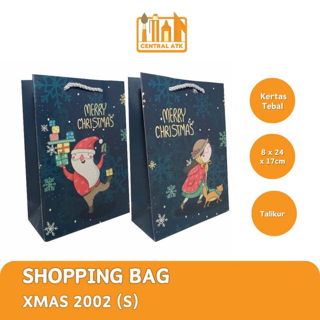 

SHOPPING BAG / PAPER BAG / TAS KERTAS NATAL SIZE S 2002A