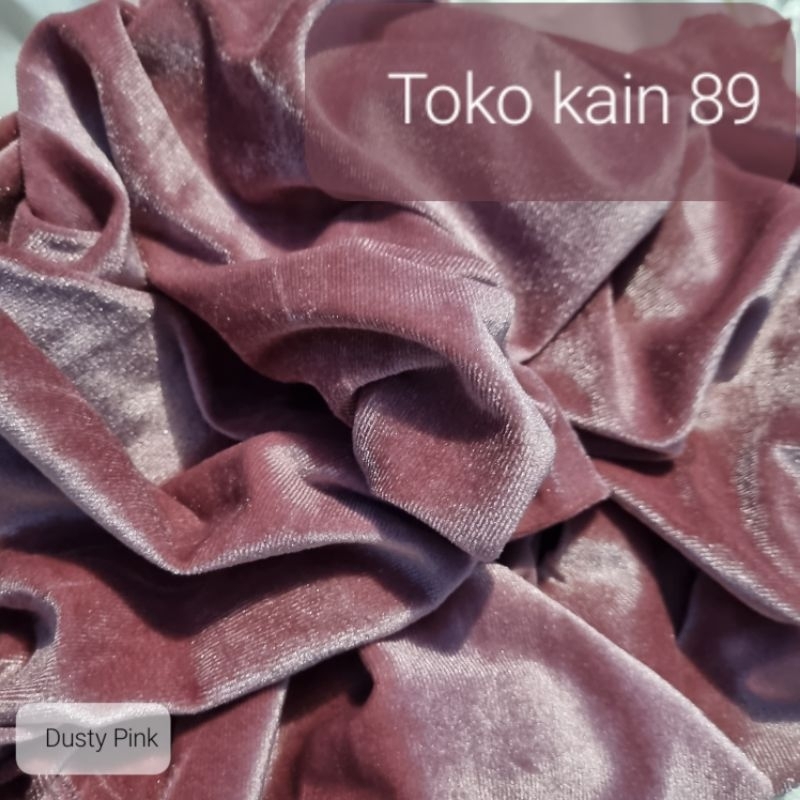 Kain Beludru / Bahan Bludru Velvet Korea / Beludru Polos Premium