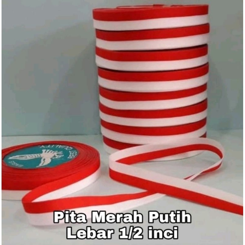 

Pita merah putih ukuran 1,5 inc